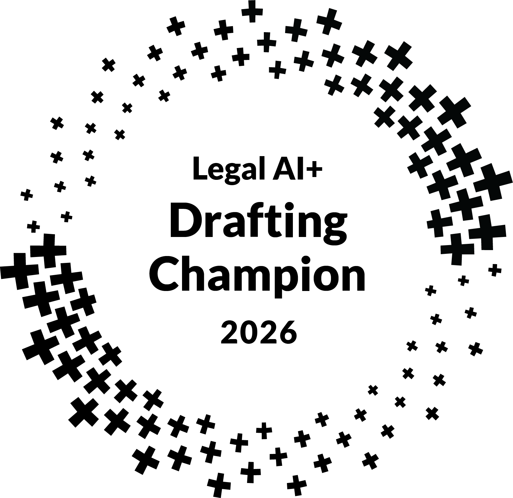 A black background with white crosses